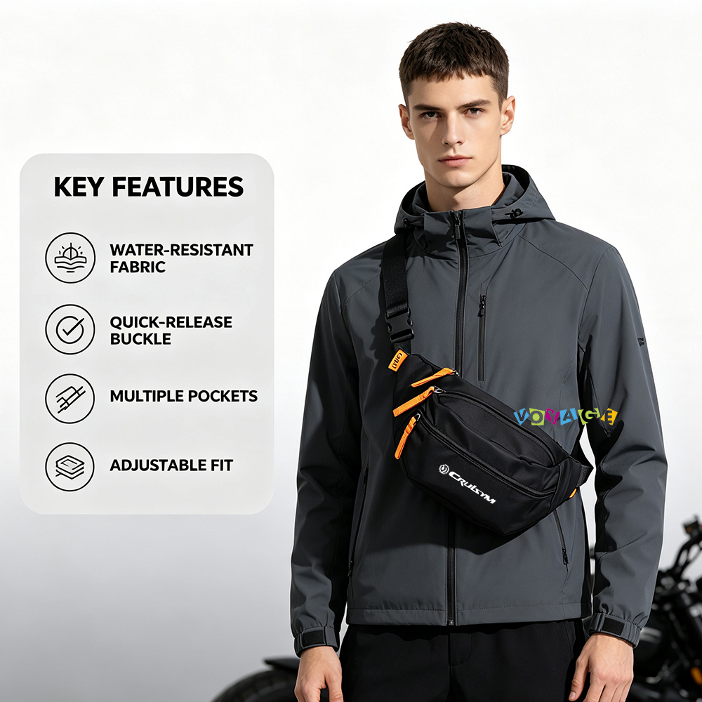 Tech Accessories Bag - حقيبة خصر للدراجات بقفل سريع التحرير