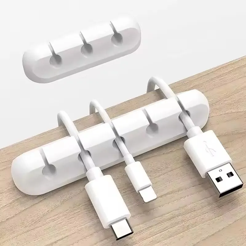 Desk Cable Clip - منظم كابلات USB من السيليكون، حامل