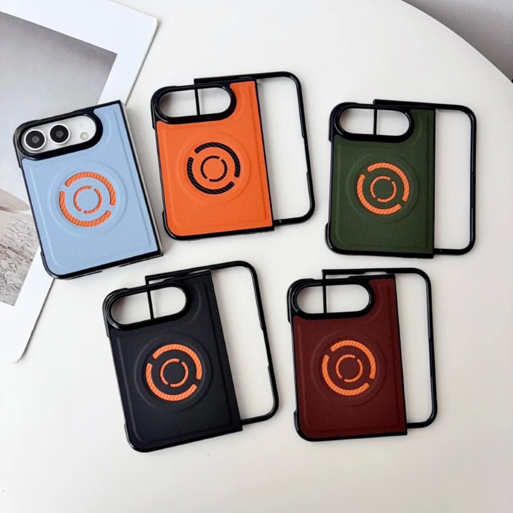Tech Accessories Hard Case - غطاء هاتف مغناطيسي من الجلد الصناعي