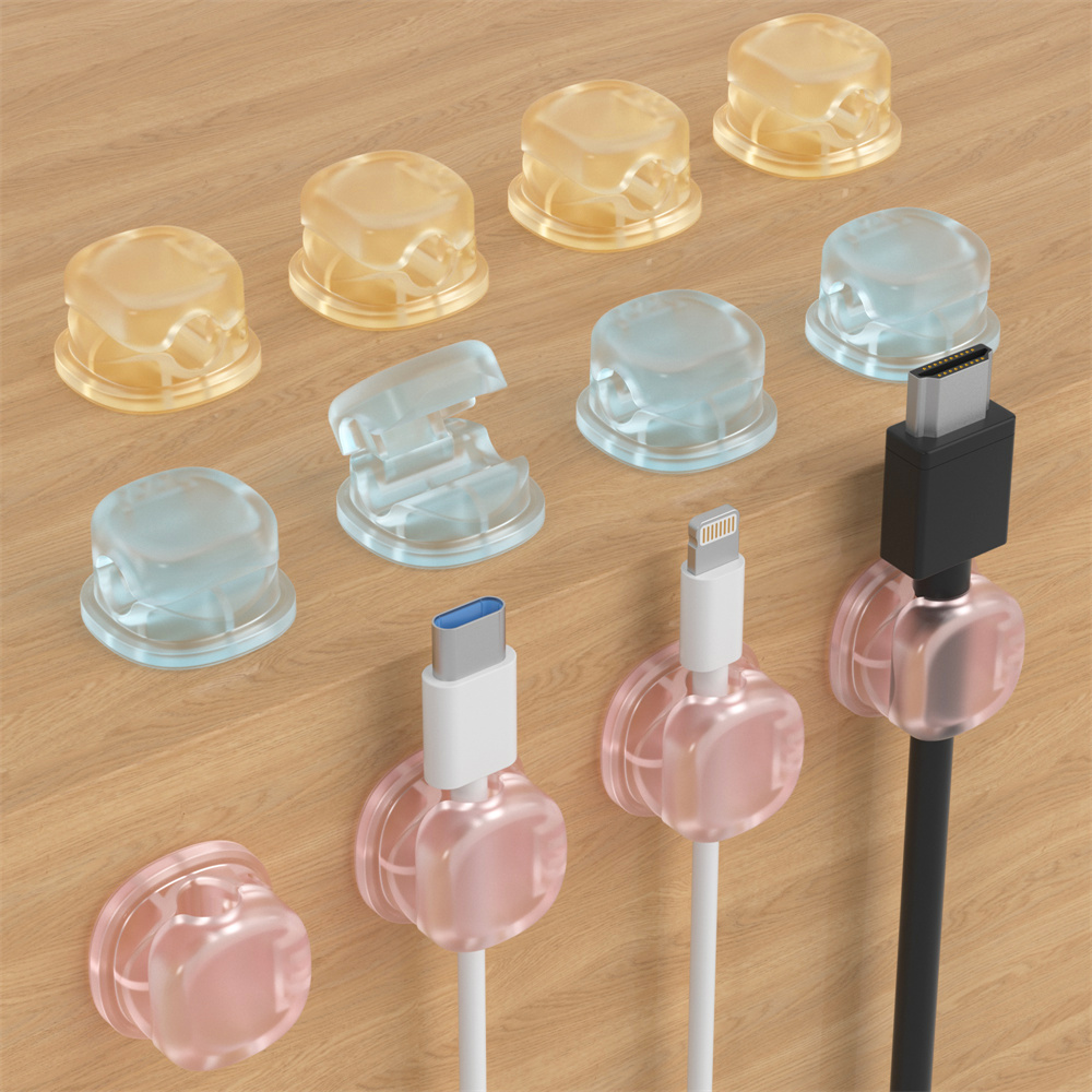 3 منظمات كابلات مغناطيسية شفاف - مراجعة Desk Cable Clip وسعره