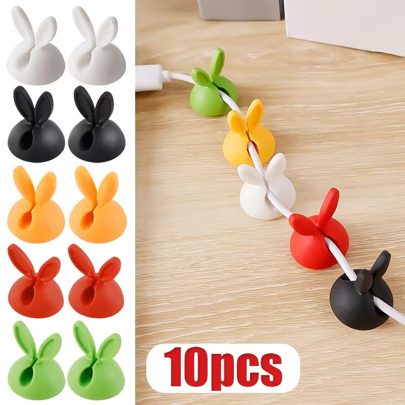 مدير كابل أذن أرنب لطيف ، سطح  - مراجعة Desk Cable Clip وسعره