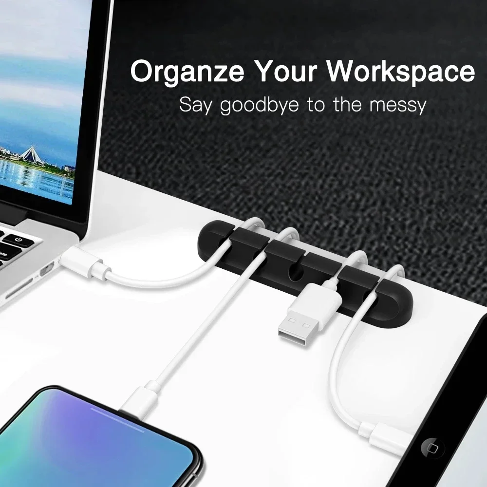 منظم لاصق للكابلات ومشابك للأس - مراجعة Desk Cable Clip وسعره
