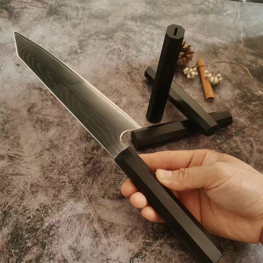 سكين مطبخ خشب أسود ، مقبض مثمن - مراجعة High Tech Kitchen Accessories وسعره