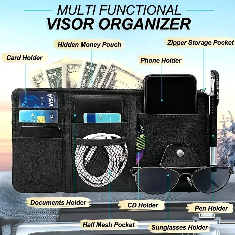 منظم حاجب الشمس للسيارة متعدد  - مراجعة Tech Accessories Bag وسعره