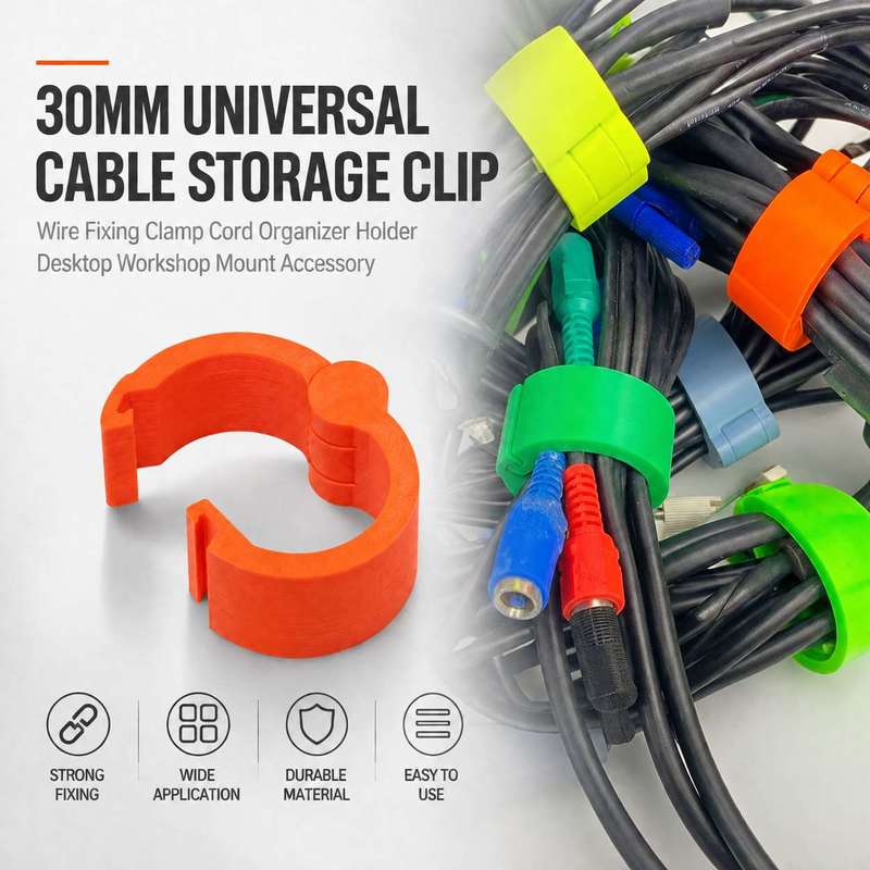 مشبك تنظيم الكابلات العالمي 30 - مراجعة Desk Cable Clip وسعره