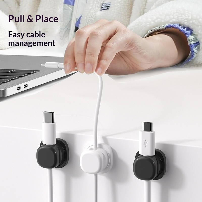 6 قطع منظم كابلات متعدد الألوا - مراجعة Desk Cable Clip وسعره