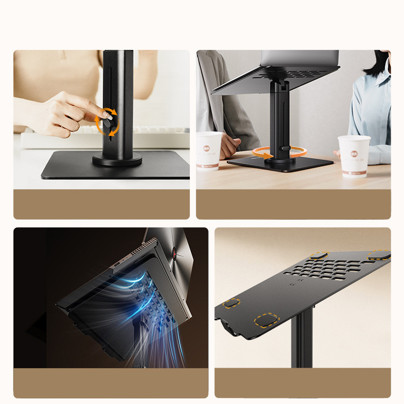 حامل كمبيوتر محمول قابل للدورا - مراجعة Laptop Stand Bamboo وسعره
