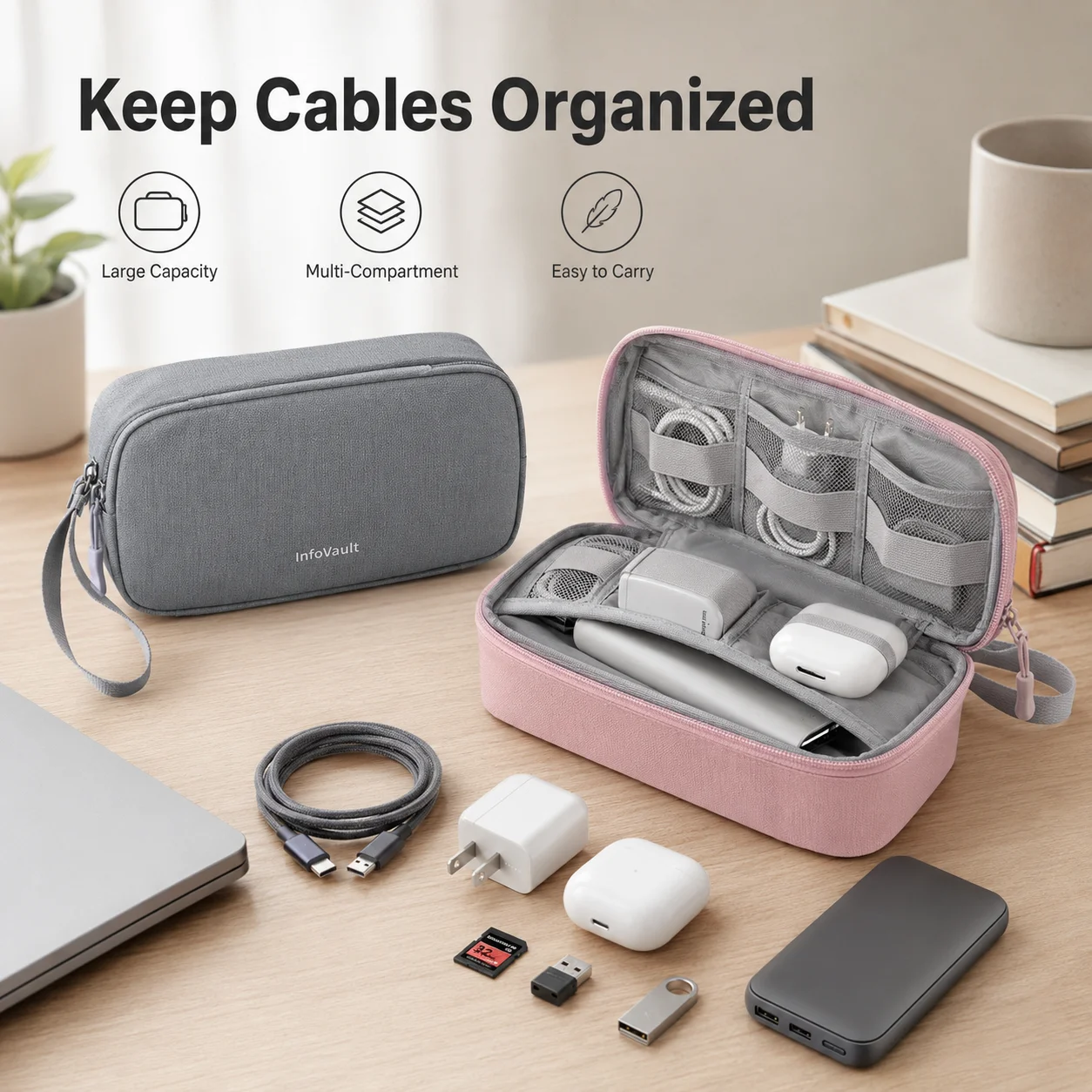 حقيبة تنظيم الكابلات ذات الطبق - مراجعة Tech Accessories Hard Case وسعره