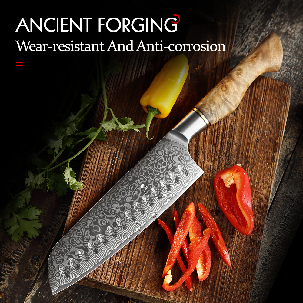 سكين سانتوكو 7 بوصة HEZHEN حقي - مراجعة High Tech Kitchen Accessories وسعره