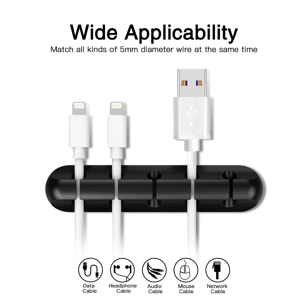 منظم كابلات USB من السيليكون،  - مراجعة Desk Cable Clip وسعره